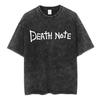 Vintage Washed Anime Death Note Manga Logo Graphic T-shirt Men Women Printed Tee Summer Casual Fashion Clothing Tops High Quality Streetwear