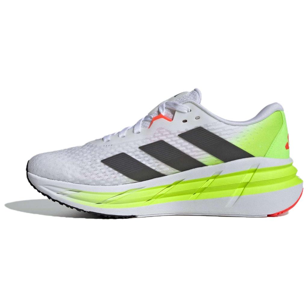 Adidas Adistar 3 Comfortable Durable Rebound Low-Top Long Distance Running Shoes Men Sneakers White Gray Green IE8222