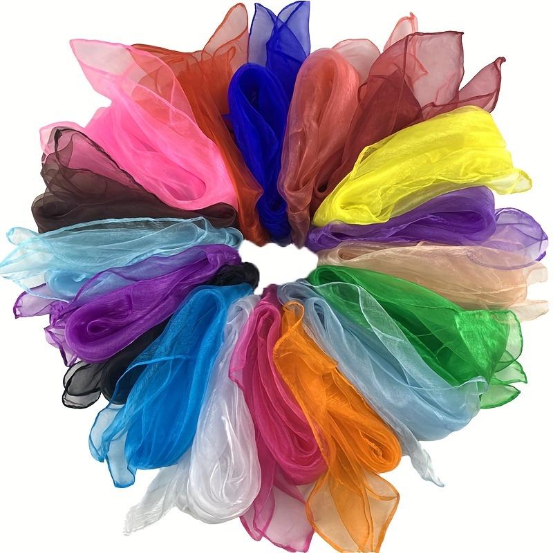 Chiffon Scarf, Square Colorful Dance Scarf, Lightweight Gauze, Stage Performances And Gymnastics Decorations
