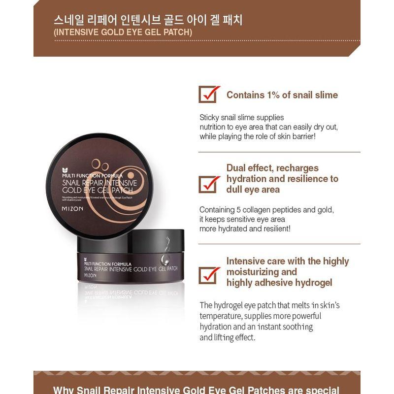 Mizon Snail Repair Intensive Gold Eye Gel Patch Bundle Set