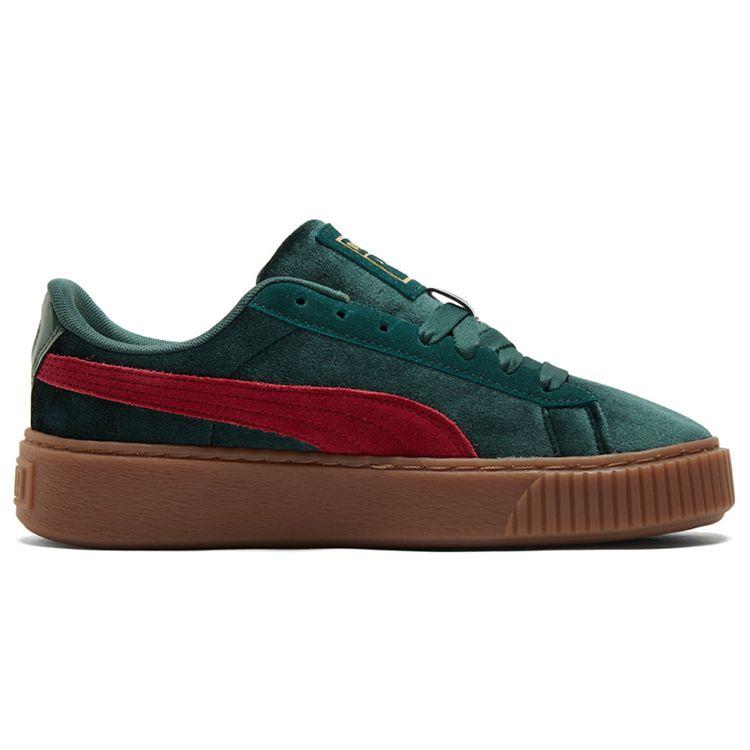 Puma Mayze Velvet Retro Low-Top Sneakers Women sneakers Green 373935-03