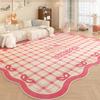 Dopamine Colorful Bedroom Decor Carpet Cartoon Style Carpets for Living Room Fluffy Soft Plaid Rug Home Thicken Pink Stripe Mat