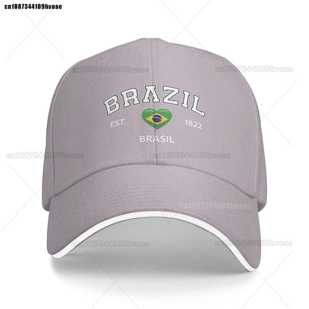 Fashion Flag Hats Brazil EST.1922 Baseball Cap Unisex Adjustable Summer Sport Caps Brasil Sandwich Caps Snapback Golf Hat