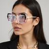 New Striped Color Blocking Anti Blue Light Glasses Butterfly Glasses Metal Frame Curved and Fashionable Eyes and Legs