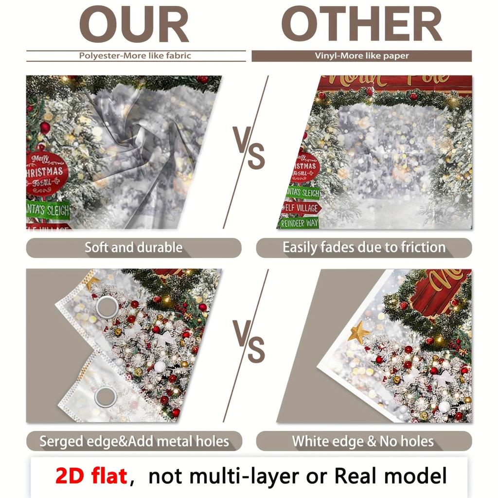 Christmas Town Elf Village Decoration Background Winter Backdrop Decorations For Photo Studio Photo Booth Christams Party