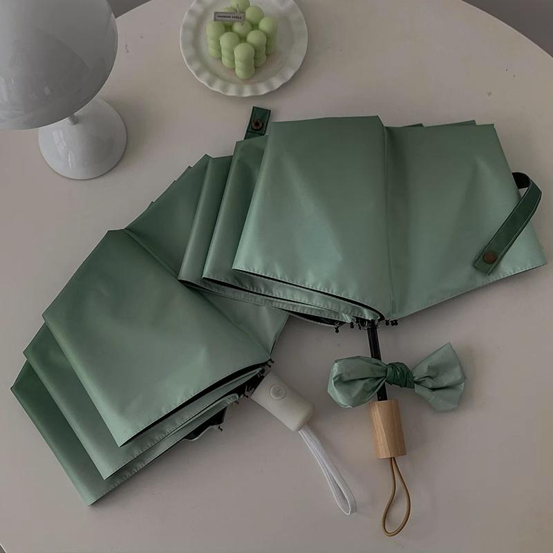 Gradient Color Automatic Umbrella Sunny Rain Dual Use Uv Protection Sunshade Portable Black Glue Foldable Sun Blocking Umbrella