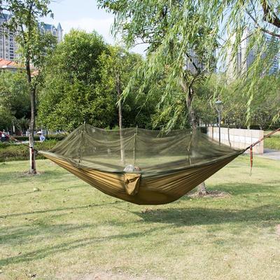 Doppelte Moskitonetz-Hängematte, 300 x 200 cm, Übergröße, für den Außenbereich, Anti-Mücken-Hängematte, Regenschirm-Tuch, Nylon, Anti-Überschlag, Camping