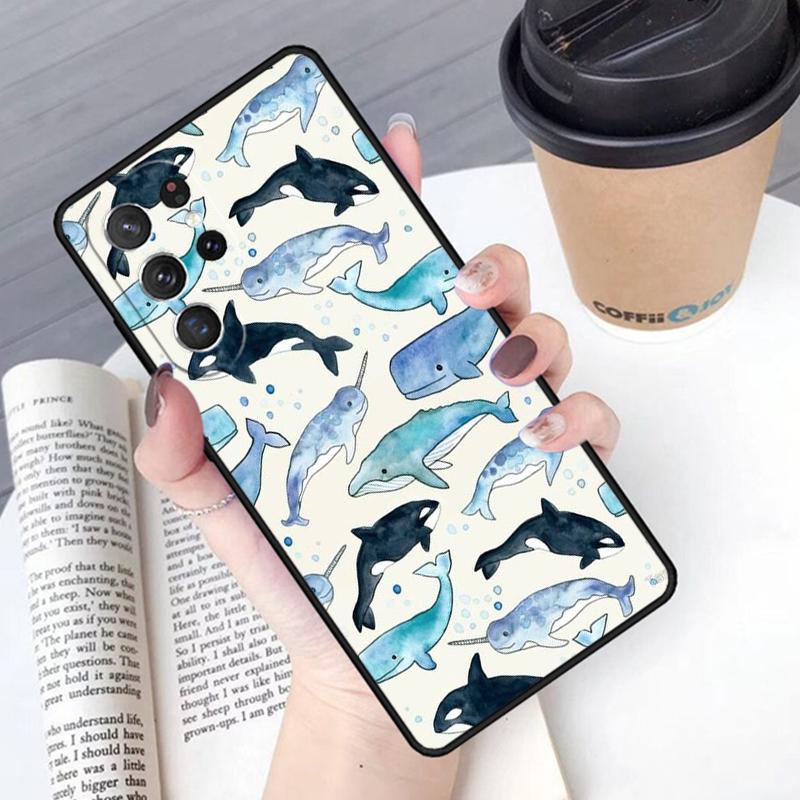Baby Whale Phone Case Cover For Samsung Galaxy S24 S25 Ultra S21 S22 Ultra S10E Note 10 Plus Note 20 FE S23