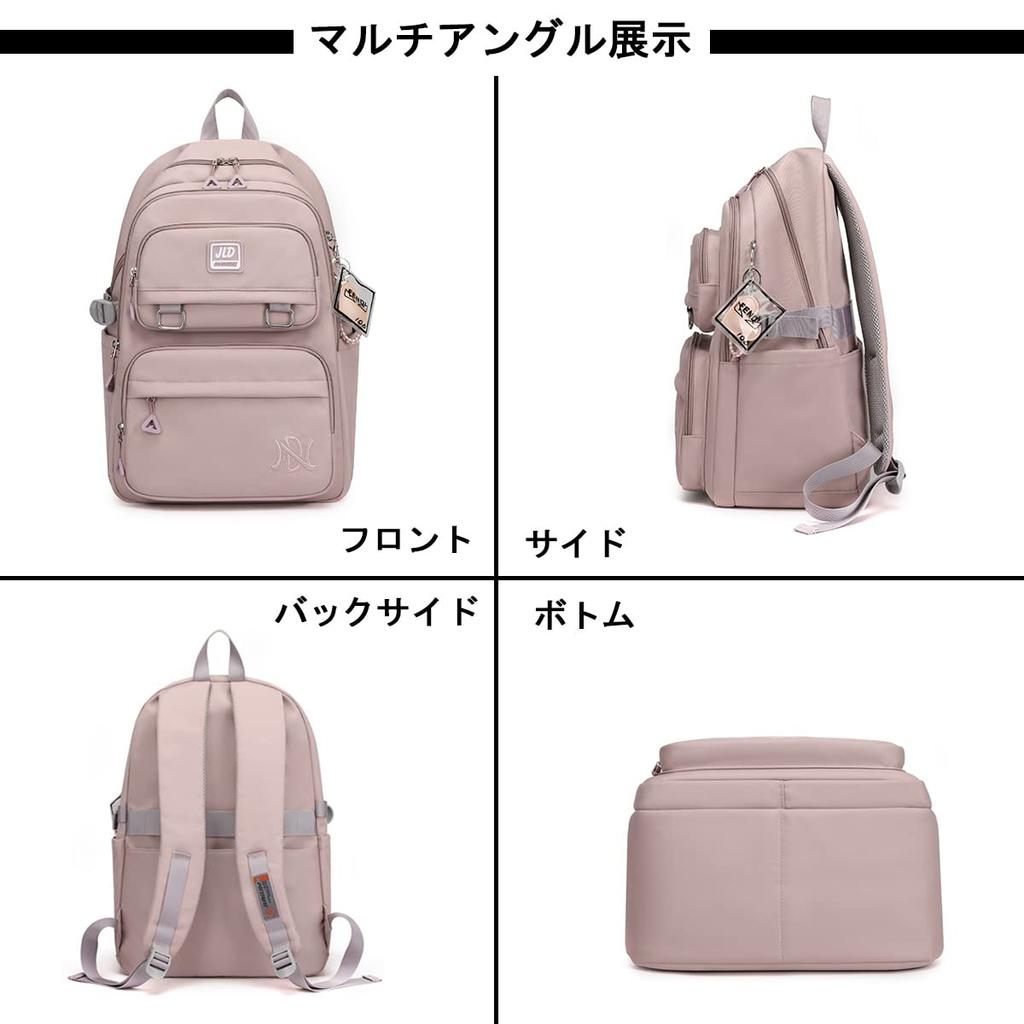 Large Capacity Backpack for High School Korean Inch PC Cute Black [HeiDiga] Women's School, Students, Women's Rucksack, Popular, Lightweight,