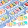 Buz Lolly Kalıpları 4 Şekiller Silikon Popsicle Kalıpları, Çubuklu Buz Kalıbı, Çocuklar İçin Yeniden Kullanılabilir Buz Lolly Kalıpları