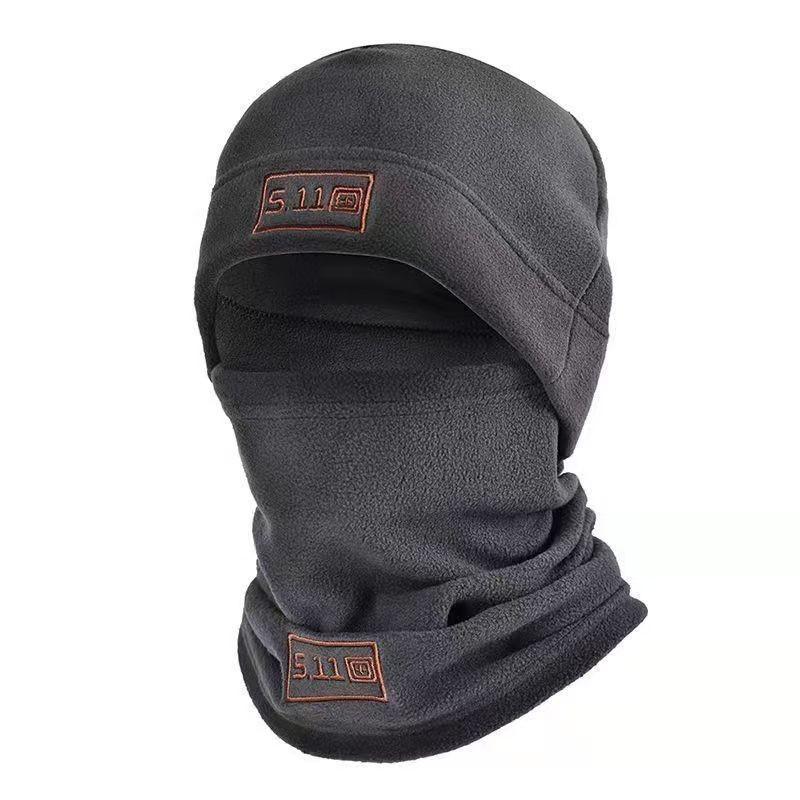 Winter Men's And Women's Outdoor Fleece Hat, Neckband, Cycling Mask, Thickened Cold-Proof Cycling Warm Set