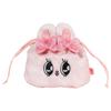 TOYZERO+ Esther Bunny Drawstring Pouch, 18cm Long X 20cm Wide (Ribbon Bunny (Pink))