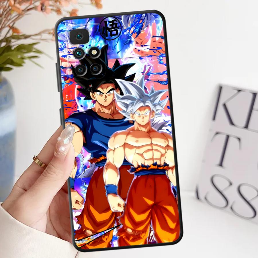 Black Soft Phone Cover Case for Xiaomi Redmi 13C A4 10 A3 12C A1 A2 Plus A5 9 14C K40 K80 Pro Canvas Art Walls Dragon Ball Goku