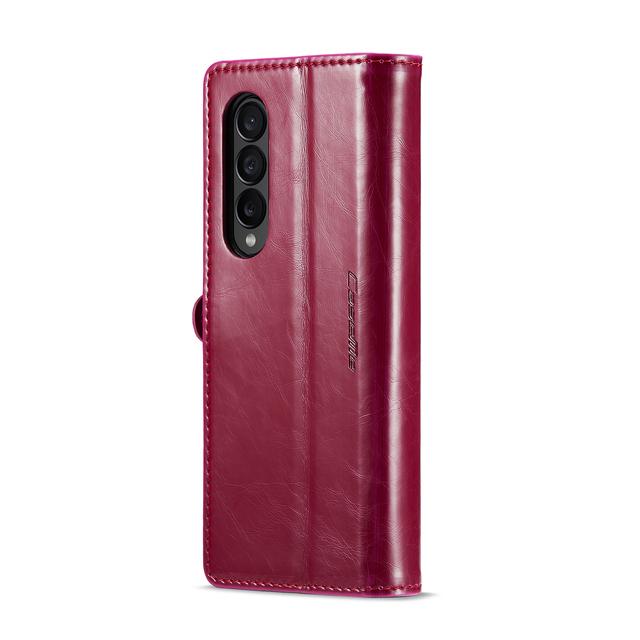 

Складной кожаный чехол со слотом для карт для Samsung Galaxy Z Fold4 Fold 4 Fold3 Fold 3 5g, сумка для мобильного телефона с защитой от отпечатков пальцев, принципиально for Samsung z fold 3 розы красного