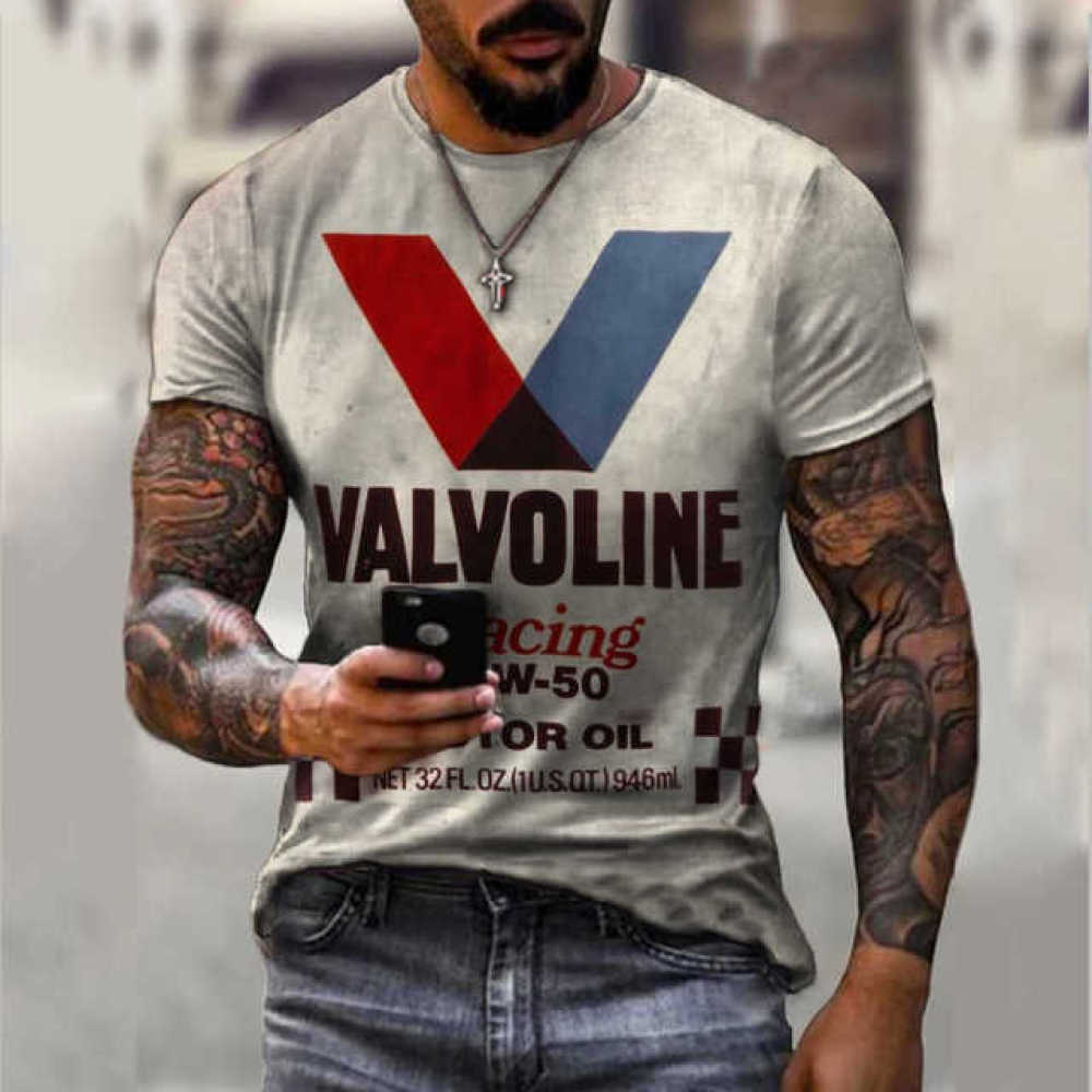 Summer New Graphic Casual Short Sleeved T Shirt For Men Oversized Streetwear 3D Digital Printing Large Size Top Tees For Male