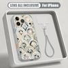 Marble Pattern Hand Strap Case For iPhone 17 Pro Max iPhone 16 15 14 13 Pro Max Magnetic For Magsafe Hybrid TPU+PC Matte Cover