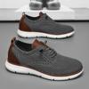 Men's Plus Size Lightweight Flyknit Sneakers - Breathable, Versatile Casual Loafers