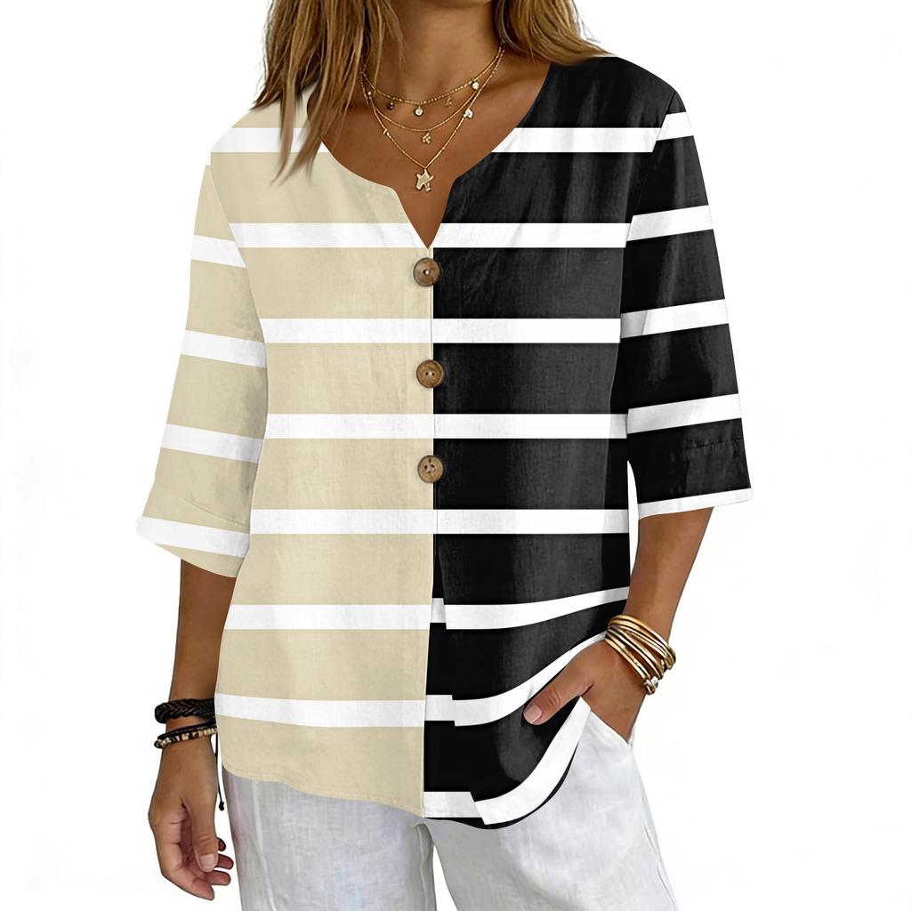 Women's Shirts Dressy Casual T,Shirts 3/4 Sleeve Tunic Tops Basic Tees Pullover Work Blouses