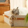 Wear Resistant Cat Sofa Bed Detachable Cat Elevated Bed Breathable Cool Cat Nest  for Cats and Dogs