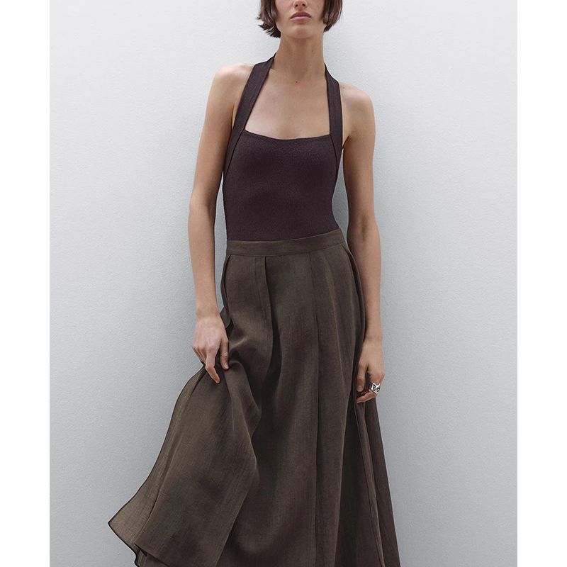 MD Summer New Arrival Women's Wave Style Irregular Design Skirt Drape Long Skirt 5265588