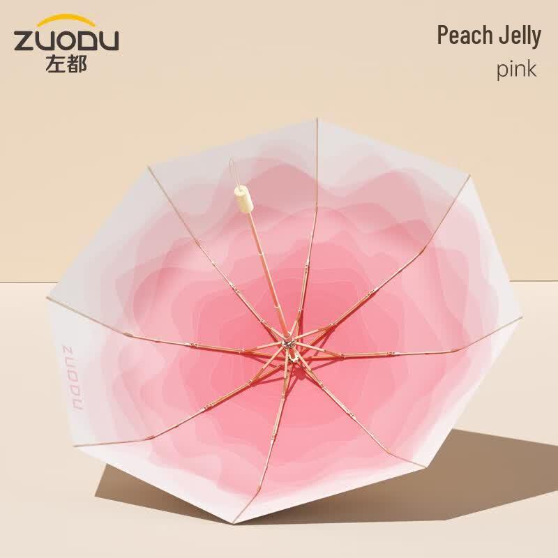 ZUODU Peach Jelly UV Protection Folding Umbrella