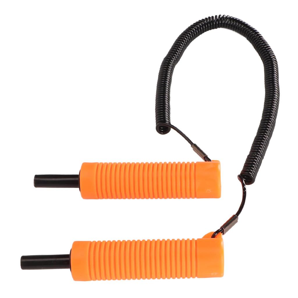 Retractable Ice Picks Kit Comfortable Grip Incisive Tip Ice Awls with Whistle for Fishing Skating Emergency Orange