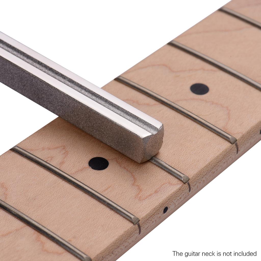 Baroque CD 20 Square Guitar Fret Dressing Metal File with 3 Carborundum Slots Wooden Handle Guitar Repair Maintenance