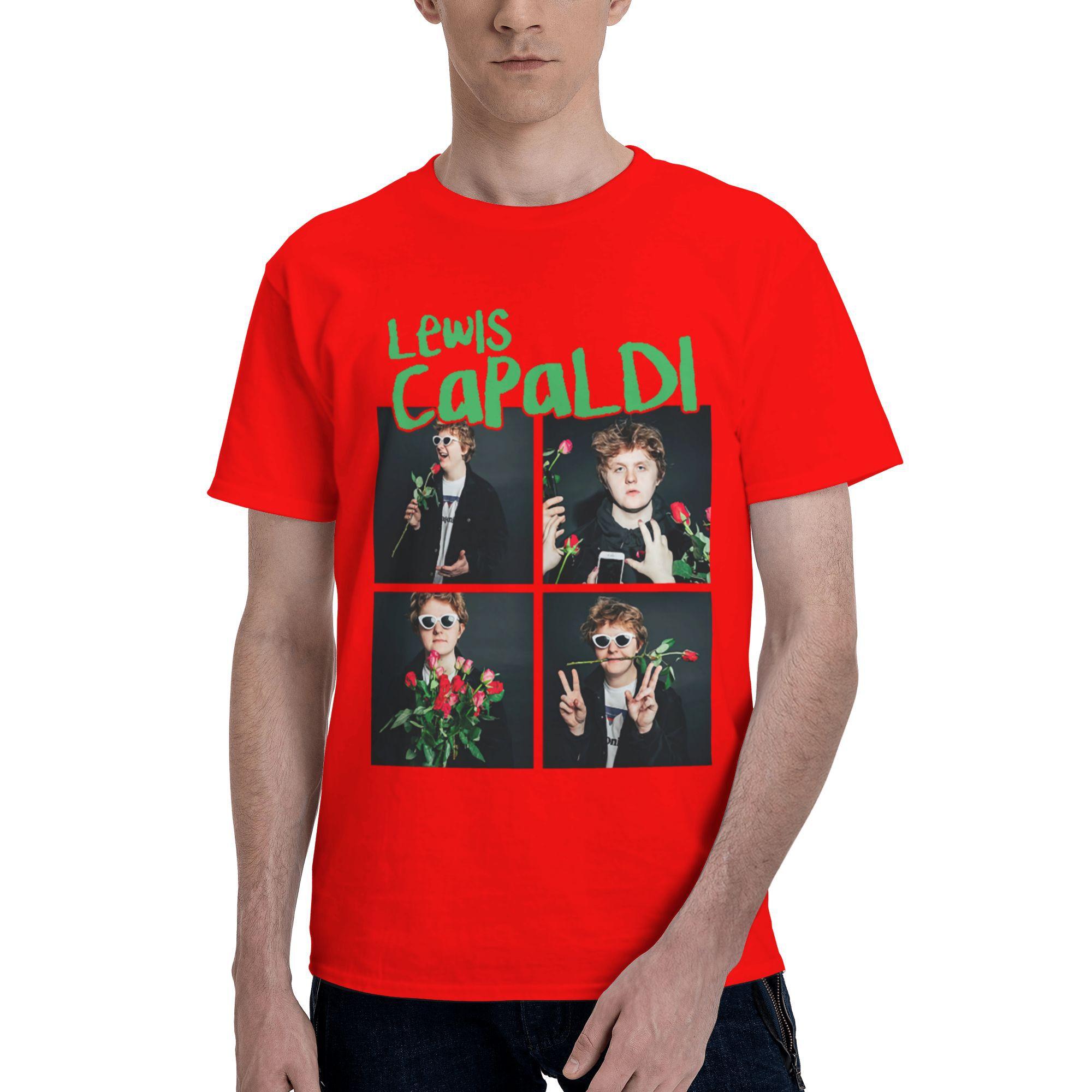 

Custom LLewis CCapaldis T Shirt for Men Pure Cotton Tshirt Leisure Tees Short Sleeve SingerSongwriter Tshirt Loose Clothing S