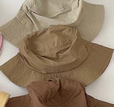 Kids Solid Quick Dry Bucket Hat Spring Summer Wide Brim Sun Protection Foldable Candy Outdoor Fishing Cap