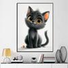 5d DIY Diamond Painting Cross Stitch Cartoon Cute Animal Grey Cat Diamond Embroidery Mosaic Full Round Drill Home Decor Arts