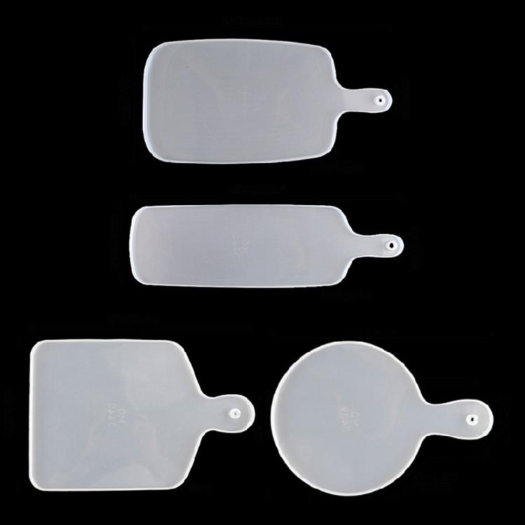 4 Pcs Tray Plate Molds Round Square Small Tray Silicone Molds Epoxy Resin Molds 1