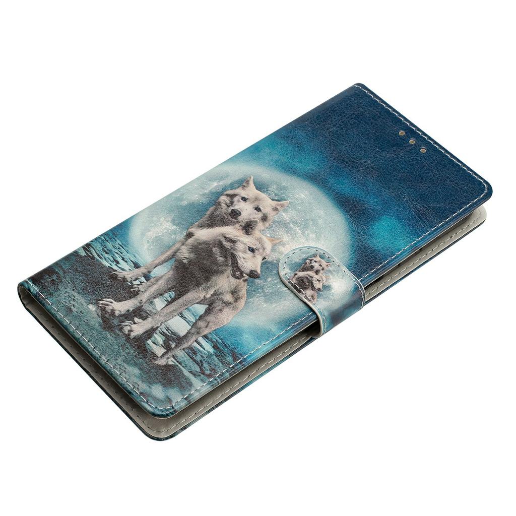 For Xiaomi 14T Wallet Case PU Leather Pattern Printing Stand Phone Cover with Strap