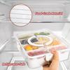 Snack Box Container Divided Serving Tray with Lid and Handle Snackle Box Container Snack Organizer for Fruit Vegetables