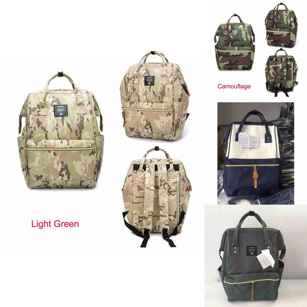 Japan Anello Canvas Backpack Rucksack School Bag With Waterproof Durable Fabric And Multiple Interior Pockets