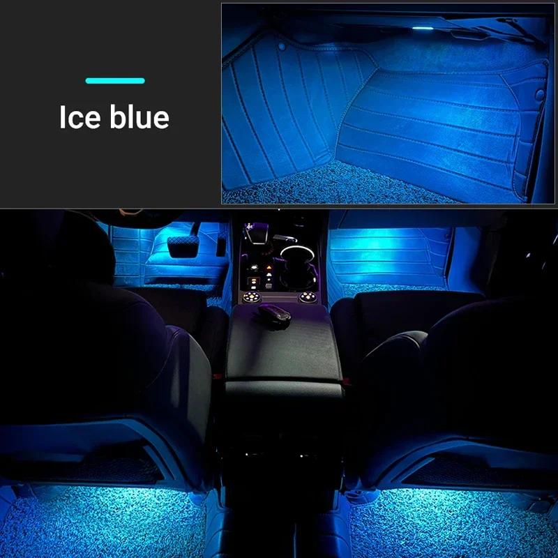 For Volkswagen VW Tiguan MK1 Golf 6 MK6 Sharan 7N Touareg 7L 7P Passat B5 B6 CC Jetta Scirocco R Car Footwell Lights Accessories