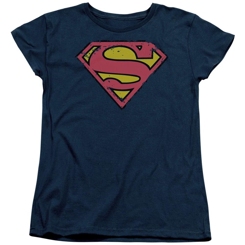 Superman  Distressed Shield  Women s T-Shirt 3XL