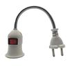 AEE4-E27 Lamp Base Conversion Led Light Wall Flexible Lamp Holder Converter With Switch Led Head Bulb Socket
