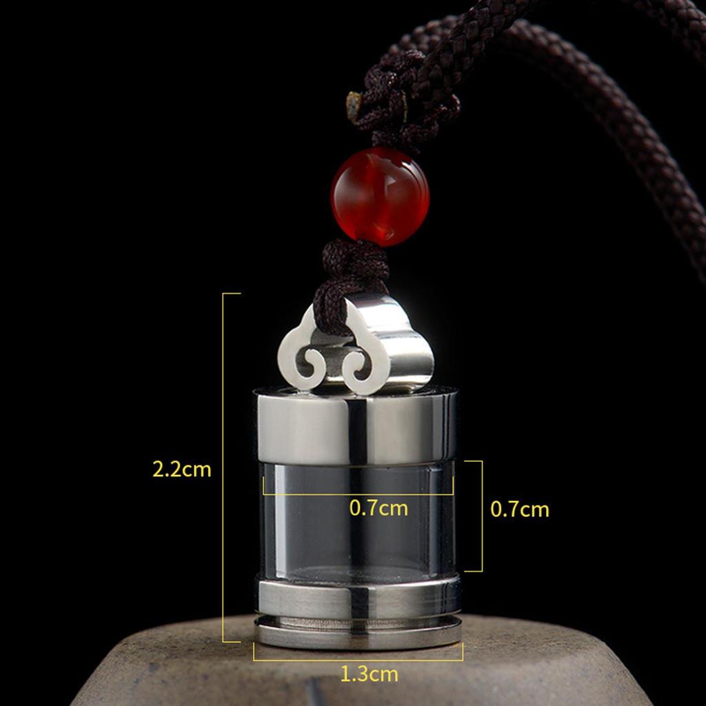 Cremation Urn Necklace Cylinder Keepsake Jewelry Locket for Women Men