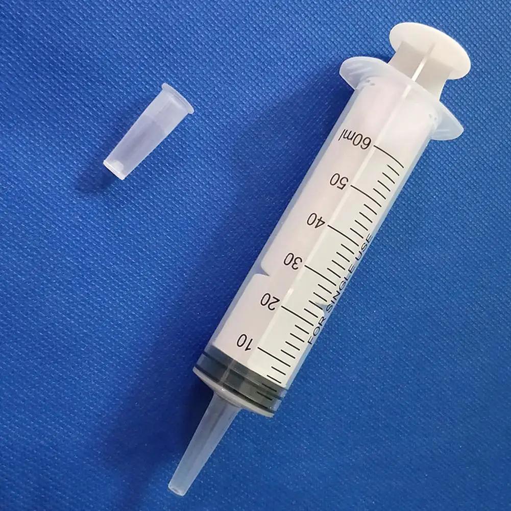 60/100/150ML Plastic Syringe With Tube Converter Cap For Liquid Oil Glue Applicator Experiments Industrial Large Syringe Tubing