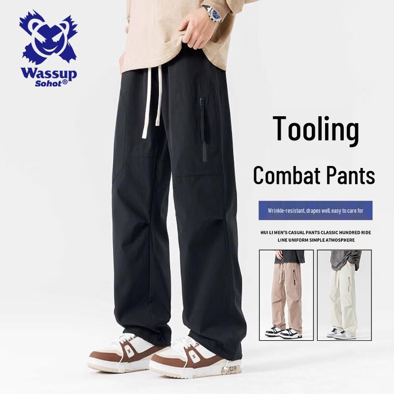 

Wassup Sohot Men s Casual Straight-Leg Cargo Pants 2XL