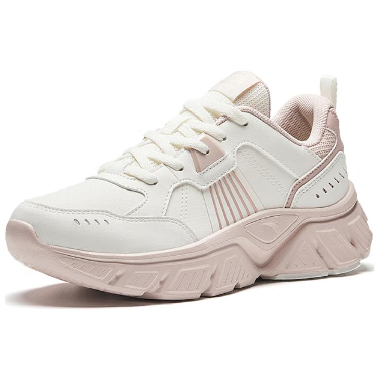 Anta Casual Versatile Comfortable Shock Absorbing Non-Slip Low-Top Running Shoes Women sneaker White Gray 922345571-7