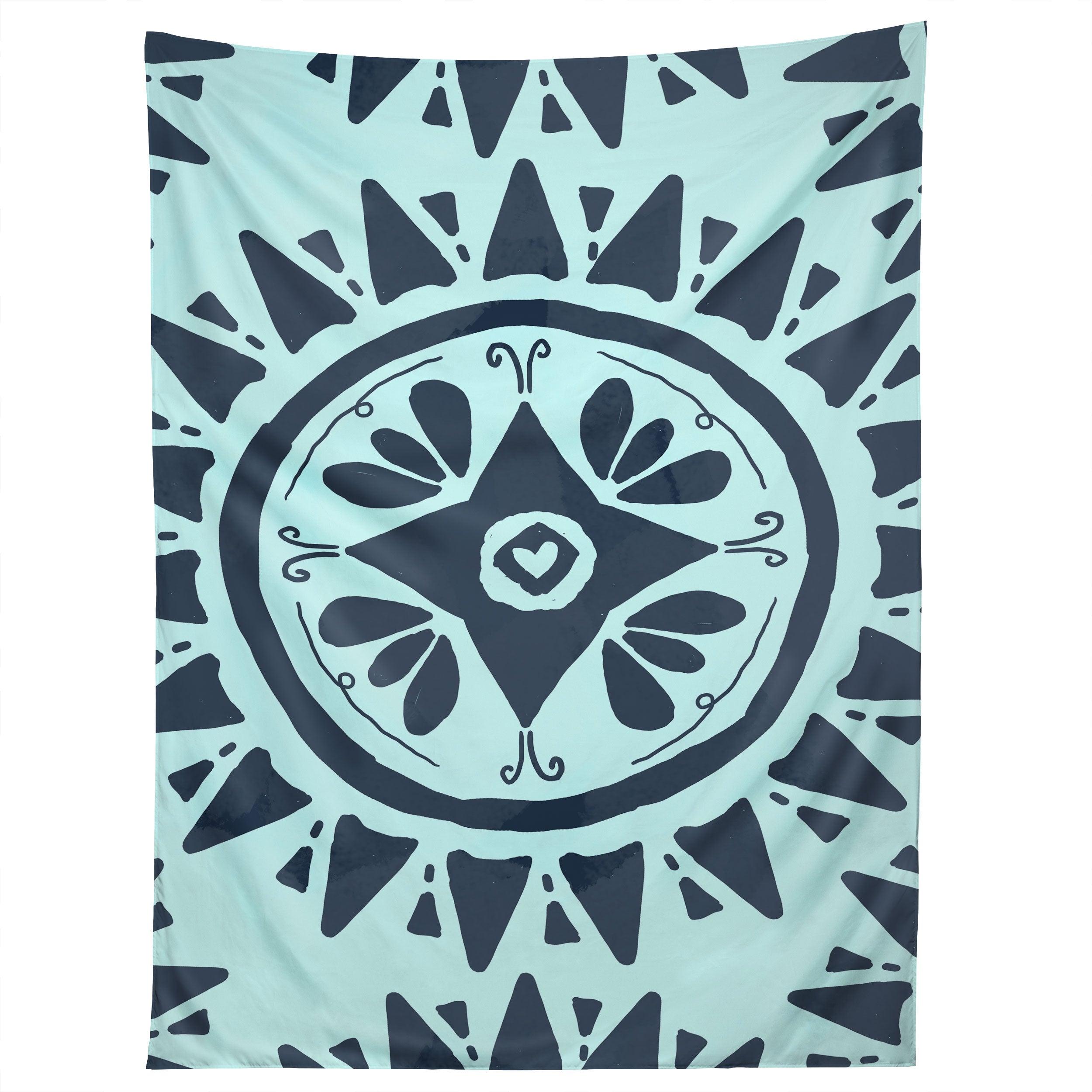 BOHO MEDALLION NAVY tapestry 75x100