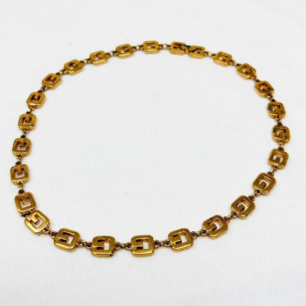 Used GIVENCHY G motif necklace gold