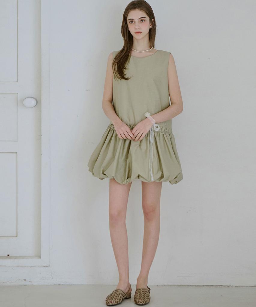 SLOWLOLLI Pumpkin Puff Mini Dress_4 Colors
