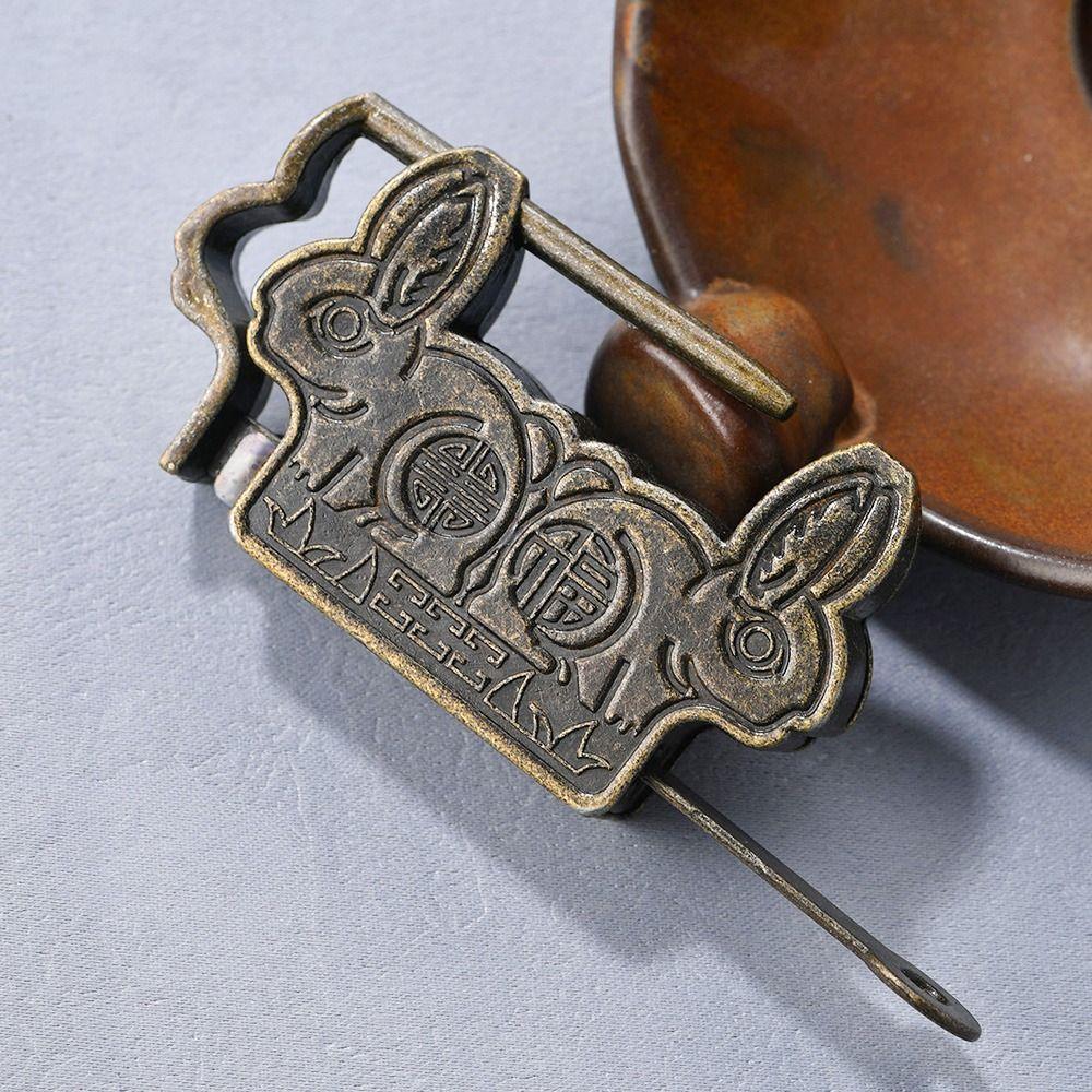 Antique Padlock Mini Bronze Lock Decorative Vintage Lock  Jewelry Storage Box