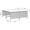 Garden Stool with Cushions 4 pcs Grey Poly Rattan