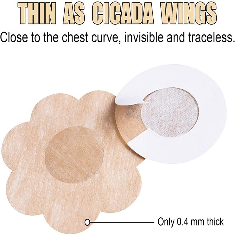 10 Pcs Chest Stickers Disposable Chest Stickers Petals Comfortable Invisible Satin Self-adhesive Chest Stickers ZH