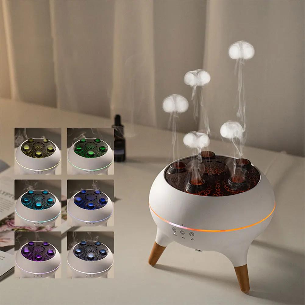 Dynamic Jellyfish Cool Mist Humidifier with Colorful Night Lights Aromatherapy Diffuser Air Diffuser Humidifier for Home Bedroom