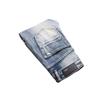 Verwaschene Blaue Distressed Bestickte Herren Skinny Jeans