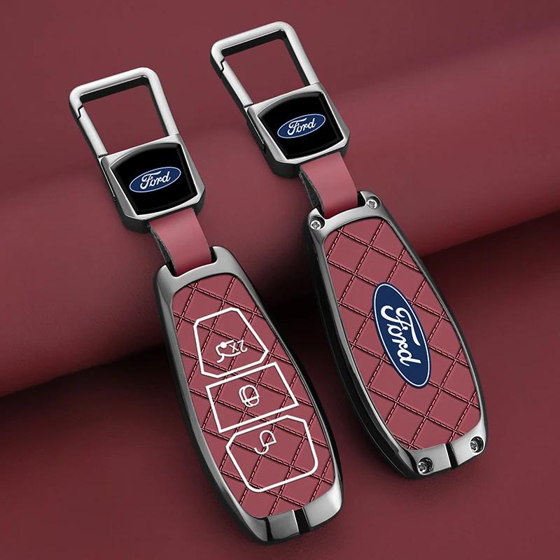 Car Sticker Hot For Ford Car Smart Remote Key Case Cover Shell Holder for Ford Focus 3 4 ST Fiesta Fusion Kuga Ecosport C-Max S-